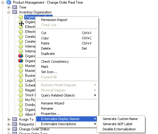 This screen shot displays how to set the translatable display name for an attribute.